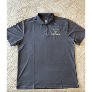 Lebanon Trail HS Football Men’s Polo Short Sleeve Shirt Gray Medium